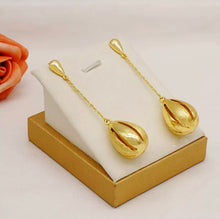 Load image into Gallery viewer, Special Design Luxury Shiny Brazilian Gold 24k Bracelet Earrings Ring For women Jewellery Set For Party Wedding Bride Gift