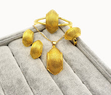 Load image into Gallery viewer, Ethiopian jewelry sets Big Coin Pendant Necklace Earring Ring Gold gifts for women African Eritrea dubai Habesha bridal set