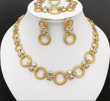 Load image into Gallery viewer, Dubai Luxury Jewelry For Women Italian Ladies Gold Plated Jewelry African Popular Necklace Earring Ring Bracelet Wedding Set