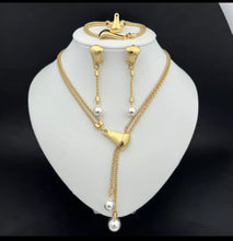 Load image into Gallery viewer, Dubai Luxury Jewelry For Women Italian Ladies Gold Plated Jewelry African Popular Necklace Earring Ring Bracelet Wedding Set