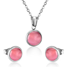 Load image into Gallery viewer, LUXUKISSKIDS Opal Shell Dubai Wedding Bridal Christmas Jewelry Sets Pendant Necklace Earring For Women Gold Indian Jewellery Set