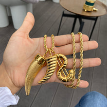 Load image into Gallery viewer, New Dubai Gold Jewelry Women's Fashion Necklace Boutique Wedding Bridal Copper Gold Design Trendy Chain Necklace