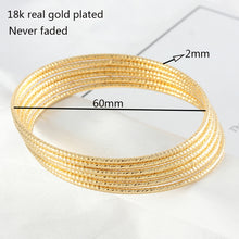Load image into Gallery viewer, Wholesale 4pcs/set Luxury Gold Color Jewelry Muslim Turkish Bangles Ethiopian African Women Dubai Bracelet Party Wedding Gifts