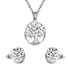 Load image into Gallery viewer, LUXUKISSKIDS Stainless Steel Dubai Men Gold Jewelry Sets Apple Pendant Necklace Earrings African Indian Jewelrysets For Women