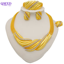 Load image into Gallery viewer, Nigeria Dubai Gold Jewelry sets For Women Big Necklace African Set Italian Bridal Jewellery Sets Wedding Collares Accessories
