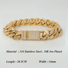 Load image into Gallery viewer, high quality luxury 18k dubai gold plated Bracelets for men and women Fashion jewelry Men's Bracelet
