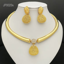 Load image into Gallery viewer, Dubai Women Necklace Earrings Set African Fashion Jewelry Nigeria Gold Plated Bride Jewelry Wedding Party Gifts