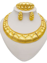 Load image into Gallery viewer, Wedding Jewelry Set For Women Dubai Gold Bridal Necklace Earrings Ring Bracelet For Party Jewelry Gift