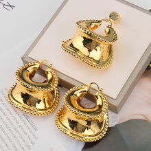 Load image into Gallery viewer, Africa Ear Jewelry for Women Fashion Dubai Wedding Earrings Pendant for Bridal Design Gold Plated Nigerian Accessories