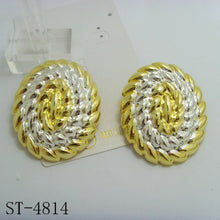 Load image into Gallery viewer, Jewelry Set Women Fashion Oval Shape Wheatears African Dubai Gold Color Big Earrings Ring Bracelet Necklace for Bridal Wedding