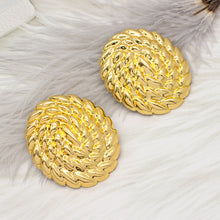 Load image into Gallery viewer, Jewelry Set Women Fashion Oval Shape Wheatears African Dubai Gold Color Big Earrings Ring Bracelet Necklace for Bridal Wedding