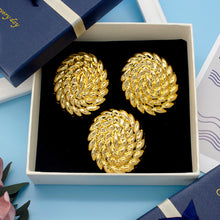 Load image into Gallery viewer, Jewelry Set Women Fashion Oval Shape Wheatears African Dubai Gold Color Big Earrings Ring Bracelet Necklace for Bridal Wedding