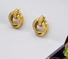 Load image into Gallery viewer, New Gold Color Earrings For Women Statement Ear Rings Trendy Designer Round Geometric Fashion European Jewelry Gift
