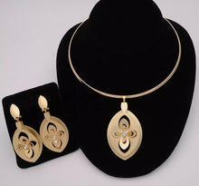 Load image into Gallery viewer, Fashion Nigerian Woman Wedding African Beads Jewelry Set Gold Color Fashion Dubai Gold Color Bridal Gift
