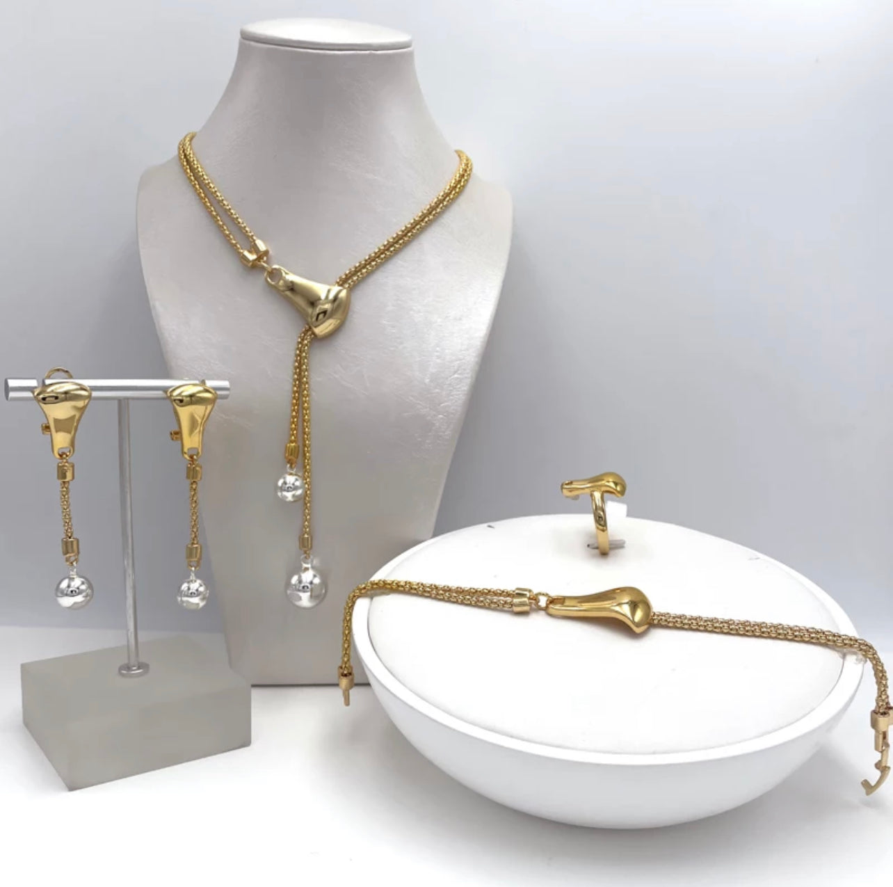 Dubai Luxury Jewelry For Women Latest Design Italian Gold Color Necklace Earrings African Big Jewelry Wedding Party Gift