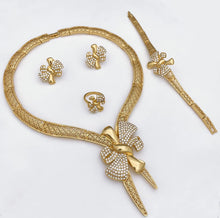 Load image into Gallery viewer, Dubai Luxury Jewelry For Women Italian Ladies Gold Plated Jewelry African Popular Necklace Earring Ring Bracelet Wedding Set
