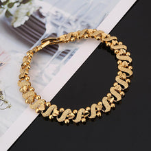 Load image into Gallery viewer, Trendy Romantic Heart Bracelet Gold Color Dubai Ethiopian African Women Jewelry
