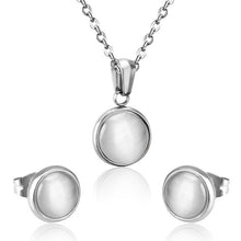 Load image into Gallery viewer, LUXUKISSKIDS Opal Shell Dubai Wedding Bridal Christmas Jewelry Sets Pendant Necklace Earring For Women Gold Indian Jewellery Set
