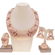 Load image into Gallery viewer, Latest Styles Italy Brazil Dubai Gold Big Luxury Jewelry Set High-end Woman Wedding Party Dating Necklace Bracelet Jewellery
