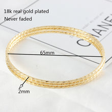 Load image into Gallery viewer, Wholesale 4pcs/set Luxury Gold Color Jewelry Muslim Turkish Bangles Ethiopian African Women Dubai Bracelet Party Wedding Gifts
