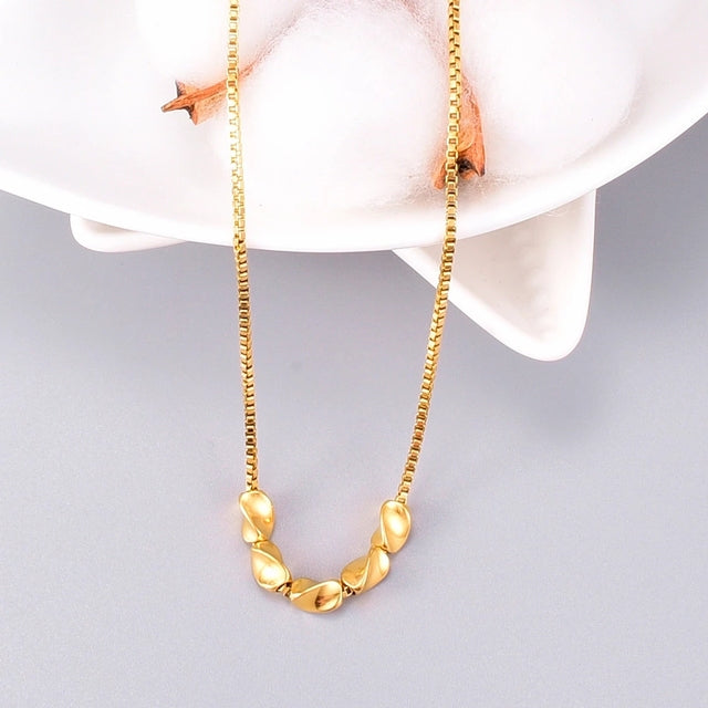 Plated 18K Gold Snake Bone Chain Light Chain Necklace Female 999 Full Gold Clavicle Chain Valentine's Day Birthday Jewelry Gift