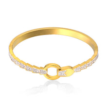 Load image into Gallery viewer, Snake Shaped Bracelet 18k Gold-plated Diamond Titanium Steel Bracelet African Jewelry Dubai Luxury Designer For Women
