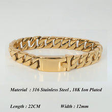 Load image into Gallery viewer, high quality luxury 18k dubai gold plated Bracelets for men and women Fashion jewelry Men&#39;s Bracelet

