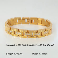 Load image into Gallery viewer, high quality luxury 18k dubai gold plated Bracelets for men and women Fashion jewelry Men&#39;s Bracelet
