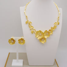 Load image into Gallery viewer, Fashion Wedding Jewelry Sets Gold Colour African Beads Necklaces Earrings Dubai Indian Bridal Jewelry Set For Women Party Gift
