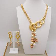 Load image into Gallery viewer, Fashion Wedding Jewelry Sets Gold Colour African Beads Necklaces Earrings Dubai Indian Bridal Jewelry Set For Women Party Gift
