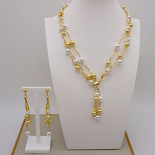 Load image into Gallery viewer, Fashion Wedding Jewelry Sets Gold Colour African Beads Necklaces Earrings Dubai Indian Bridal Jewelry Set For Women Party Gift
