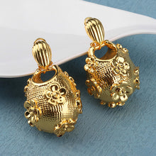 Load image into Gallery viewer, Africa Ear Jewelry for Women Fashion Dubai Wedding Earrings Pendant for Bridal Design Gold Plated Nigerian Accessories
