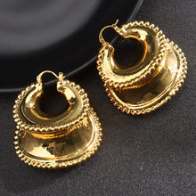Load image into Gallery viewer, Africa Ear Jewelry for Women Fashion Dubai Wedding Earrings Pendant for Bridal Design Gold Plated Nigerian Accessories
