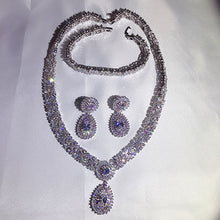 Load image into Gallery viewer, NEW Exclusive Dubai Gold Color Jewellery Luxury Cubic Zirconia Necklace Earring Bracelet Party Jewelry Set For Women
